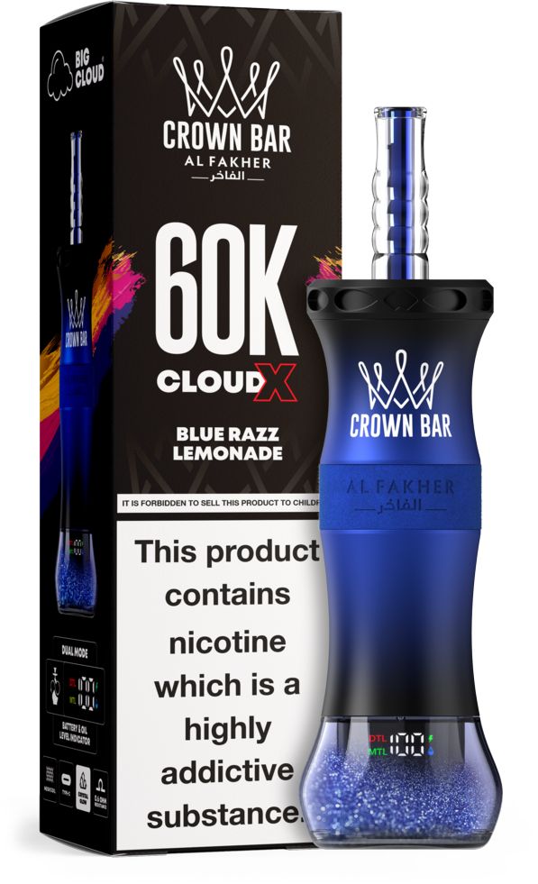 Al Fakher Crown Bar Cloud X E-Shisha 60K Puffs Disposable Vape                     